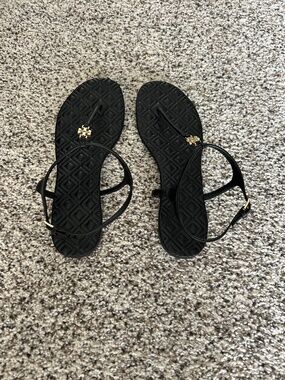 Tory Burch black leather sandals
